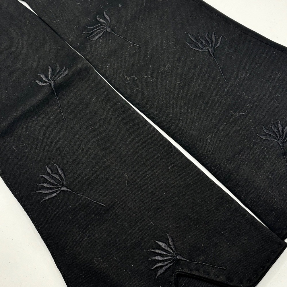 Wear-Right Vintage Black Cotton Opera Gloves Embroidered Western Germany Sz‎ 7.5 - Picture 2 of 9
